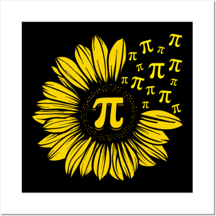 Happy Pi Day Mathematics Math Teacher Sunflower Posters and Art